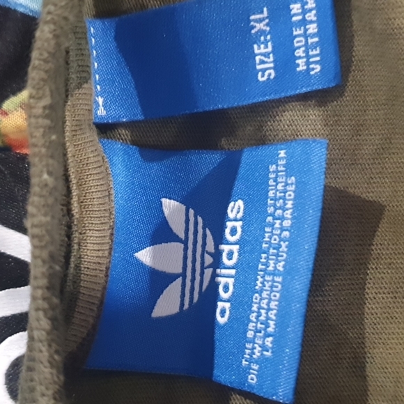 Adidas Mens Size XL Green Camo Shirt - Picture 4 of 5